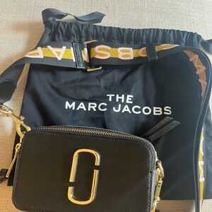 Marc Jacobs Black and Gold Crossbody Bag